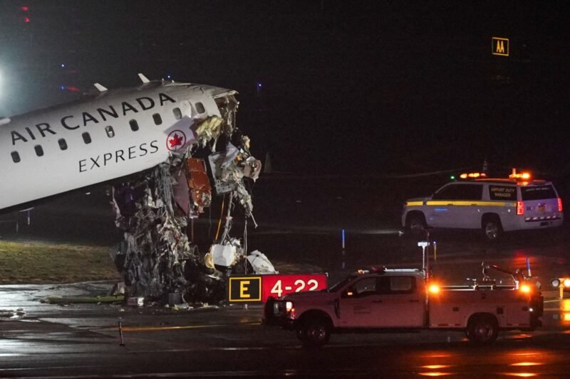 ‘Stop, stop, stop’: Moment Air Canada plane crashes into truck | Aviation