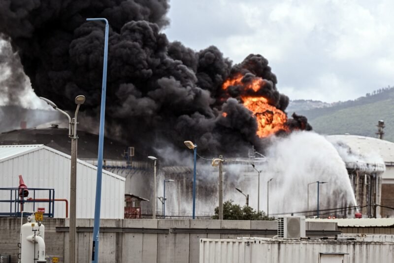 Fire contained after missile attack on oil refinery in Israel’s Haifa | Israel attacks Lebanon News