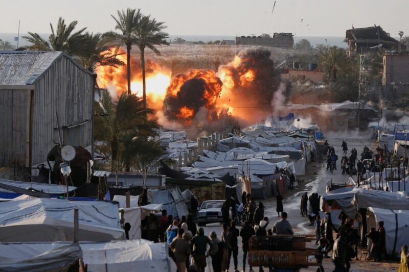 Video shows Israeli strike hitting displacement camp in Gaza | Gaza