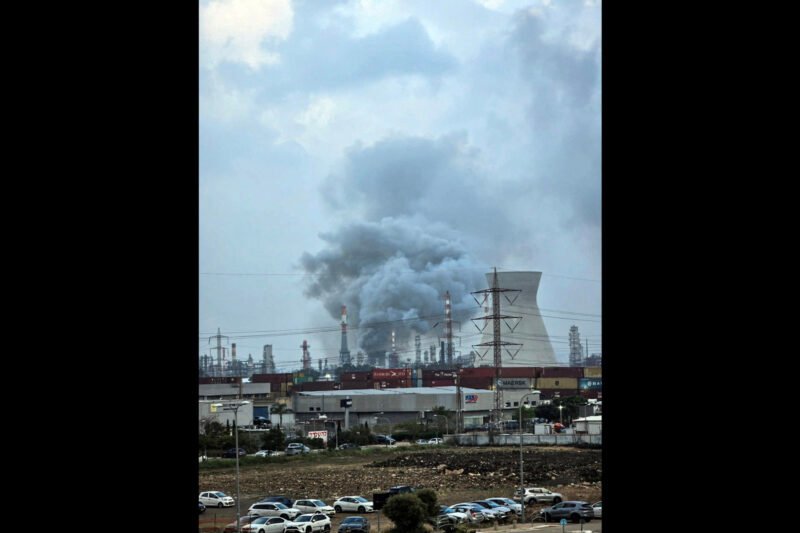 Smoke rises after Iranian missile attack on Israel oil refinery in Haifa | Oil and Gas