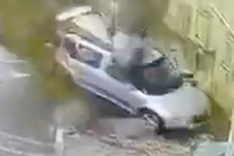 ‘Missile hit’ flips car in Israel | US-Israel war on Iran