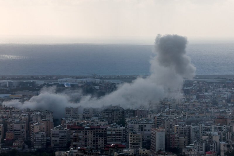 Smoke rises over Beirut suburbs after massive Israeli airstrike | Newsfeed