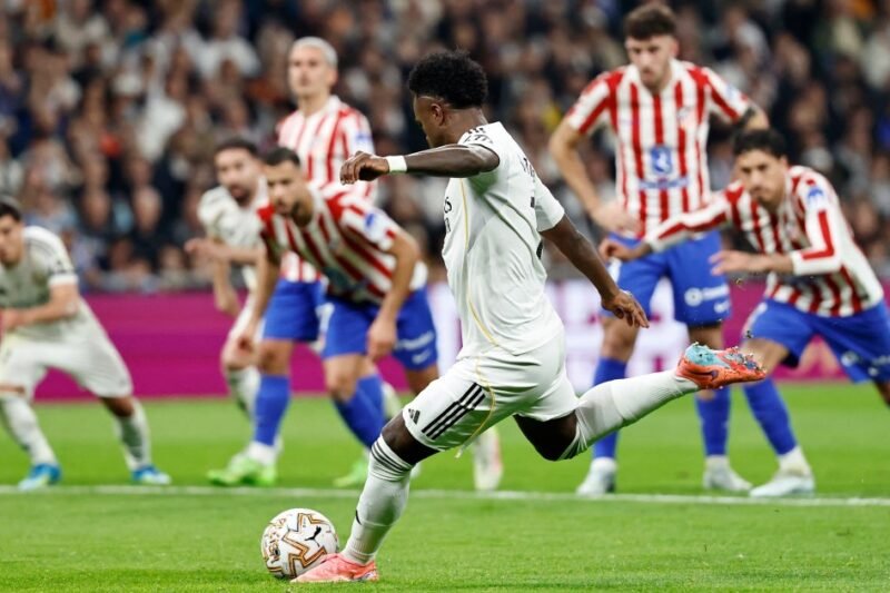 Vinicius strikes twice as Real Madrid edge Atletico 3-2 in pulsating derby | Football News