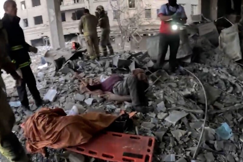 Iranian rescuers save two civilians from rubble after US-Israeli strikes | US-Israel war on Iran