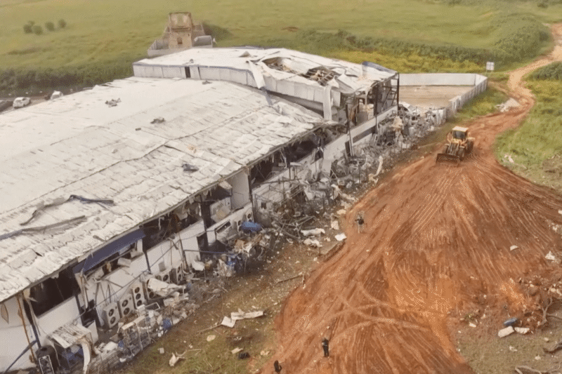Drone footage shows a factory in Israel damaged by Iranian missile debris | US-Israel war on Iran