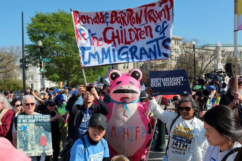 Protesters gather to oppose changes to US birthright citizenship law | Donald Trump