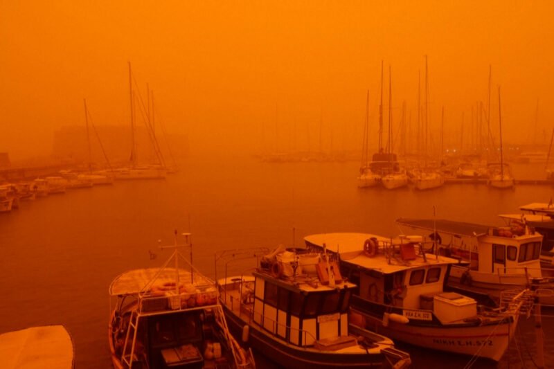 Crete turns orange as Saharan dust sweeps in | Climate News
